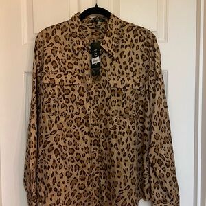 Ralph Lauren Leopard Print Button-Up Shirt